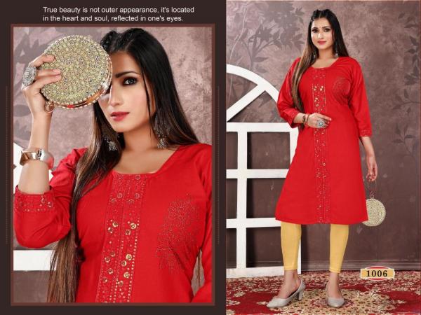 Golden Ziddi vol 1 Rayon Exclusive Designer Kurti Collection